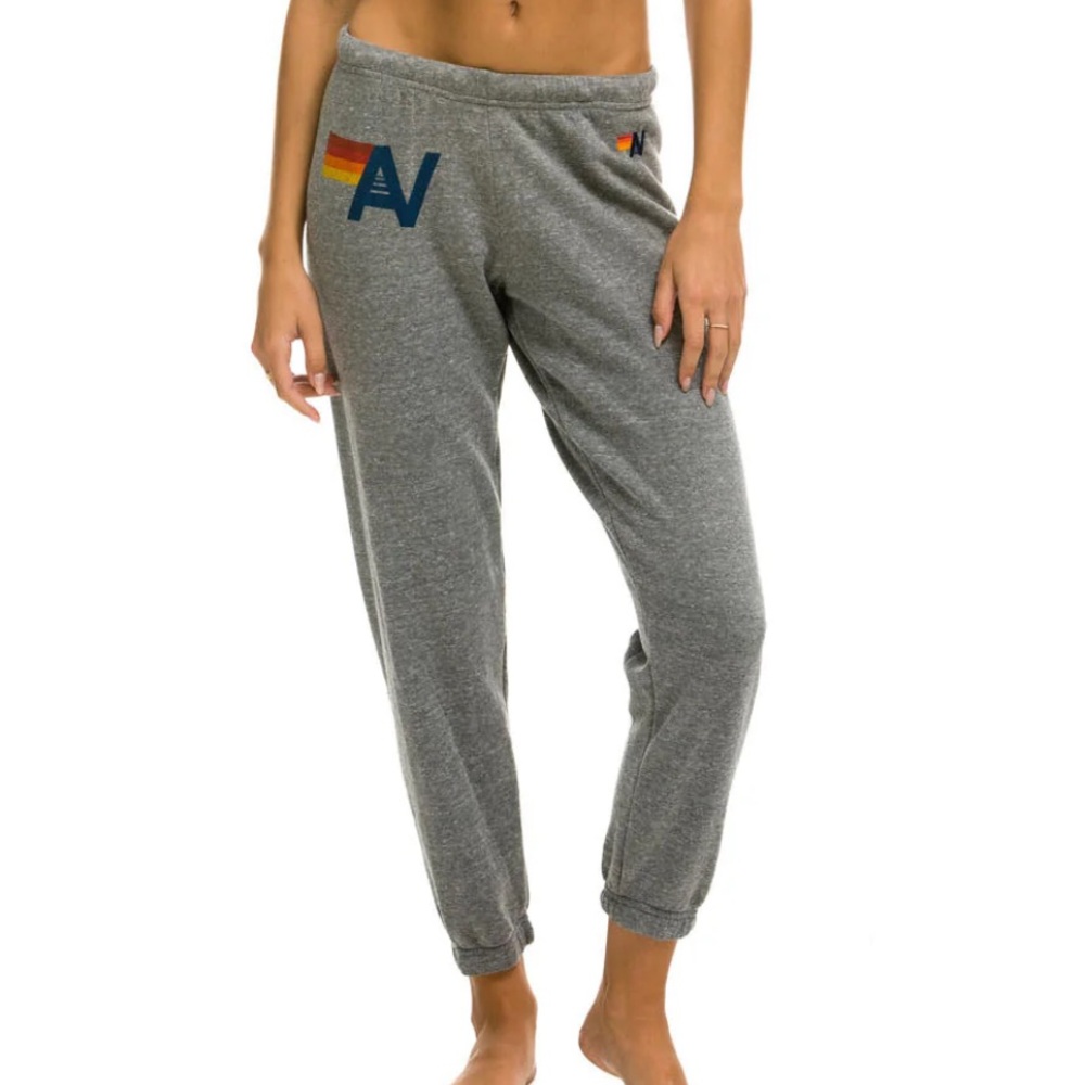 NWOT Aviator Nation Logo Sweatpants Heather Grey XS